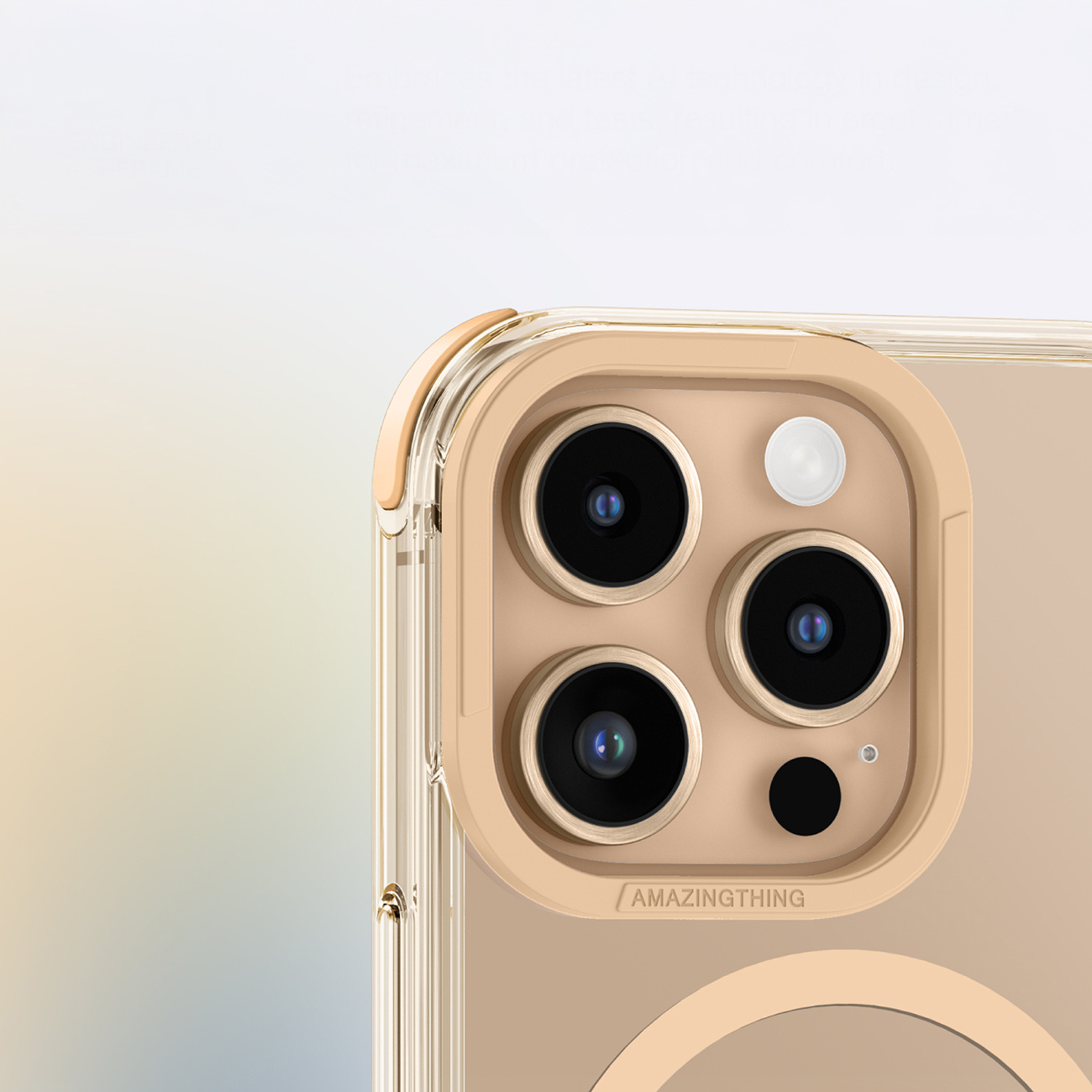Silikoninė įmautė "iphone 16 Pro Max Omni Mag Case" - Rožinio Aukso Spalvos