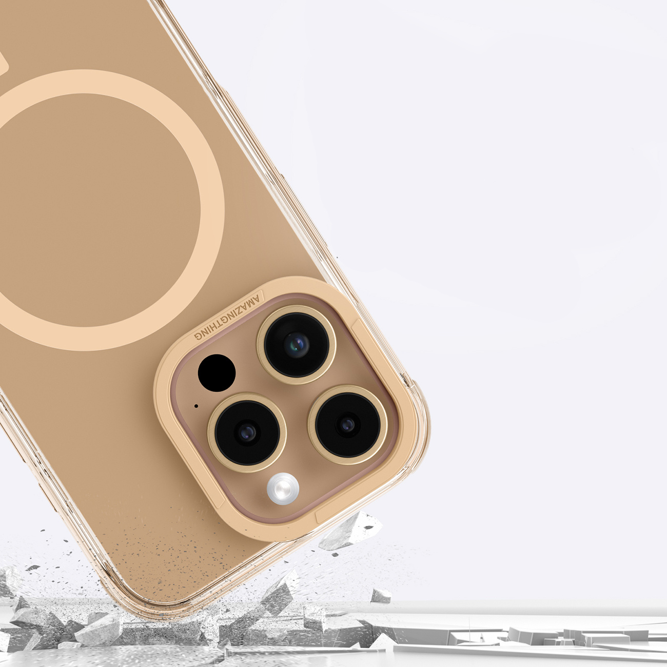 Silikoninė įmautė "iphone 16 Pro Max Omni Mag Case" - Rožinio Aukso Spalvos