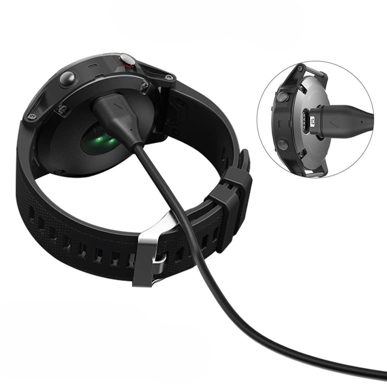 "garmin" Laikrodžiui Skirtas 1 M Ilgio Usb-a Laidas - Juodas