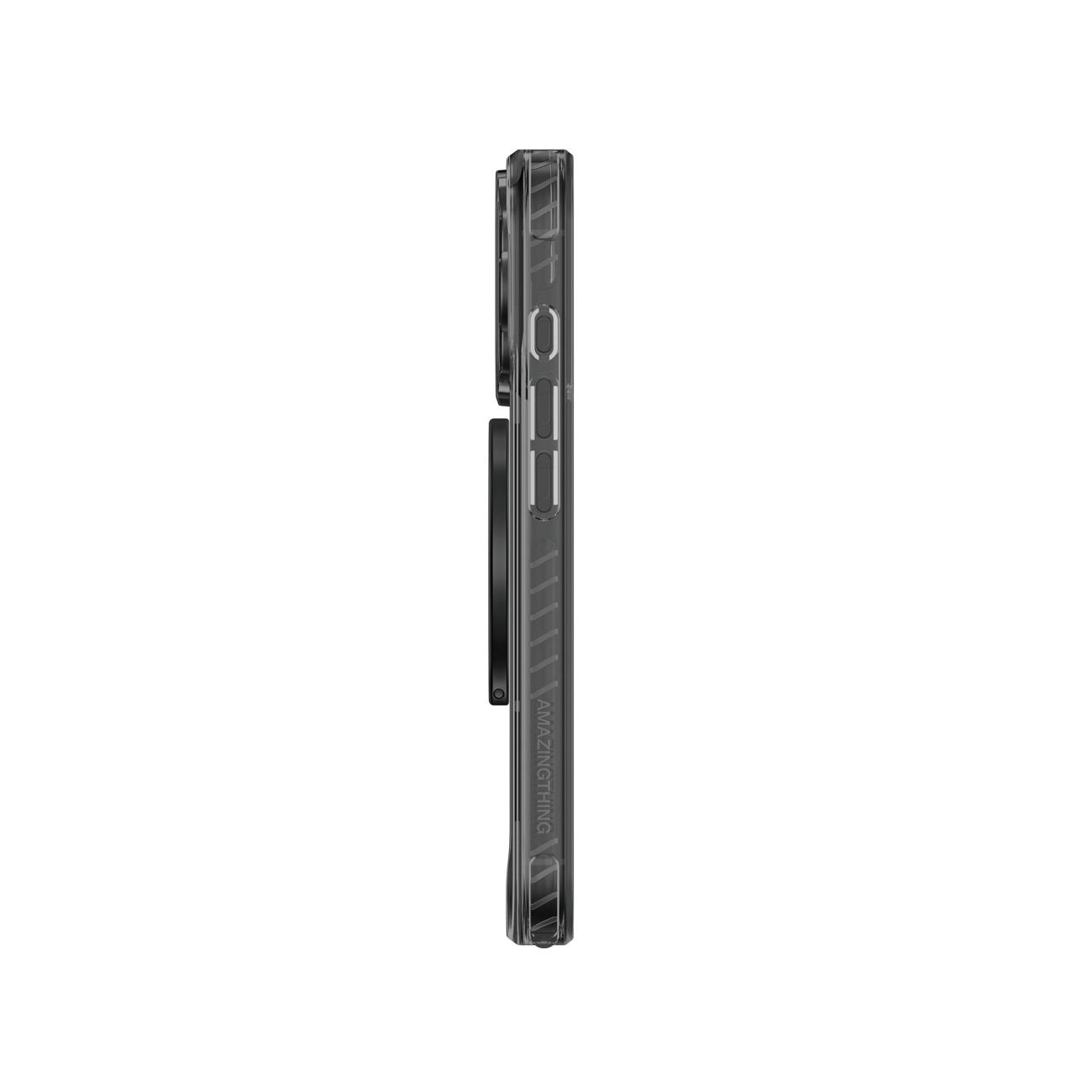 Dėklas "iphone 17 Pro Max Titan Pro Grip Ring Set Magsafe" - Juodas