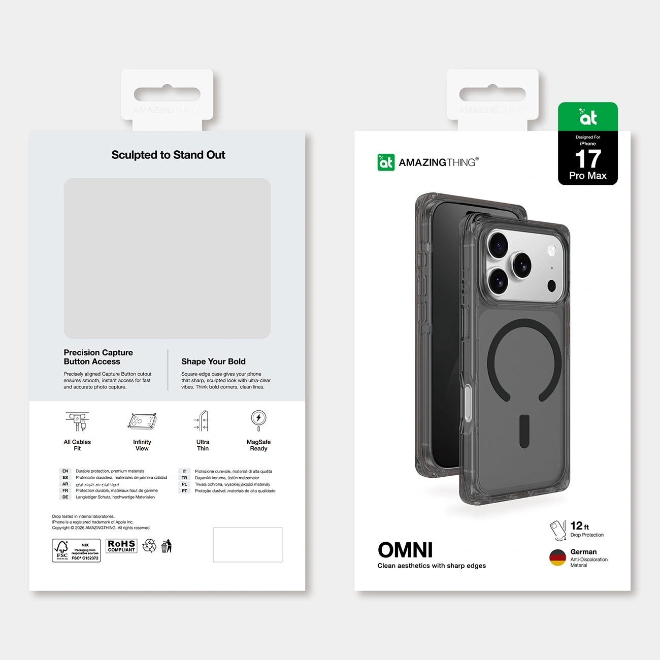 Dėklas "iphone 17 Pro Omni Magsafe" - Juodas