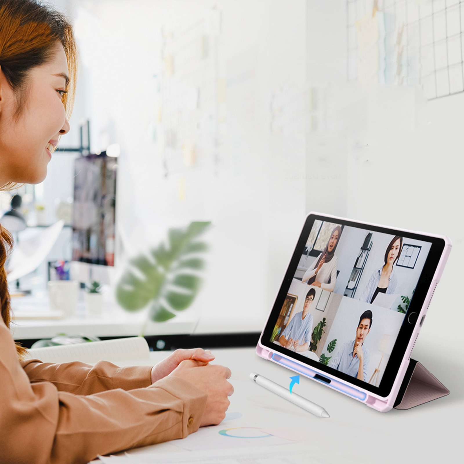 Dėklas Su Rašiklio Laikikliu, Skirtas "ipad Air M3" 11'' - Rožinis