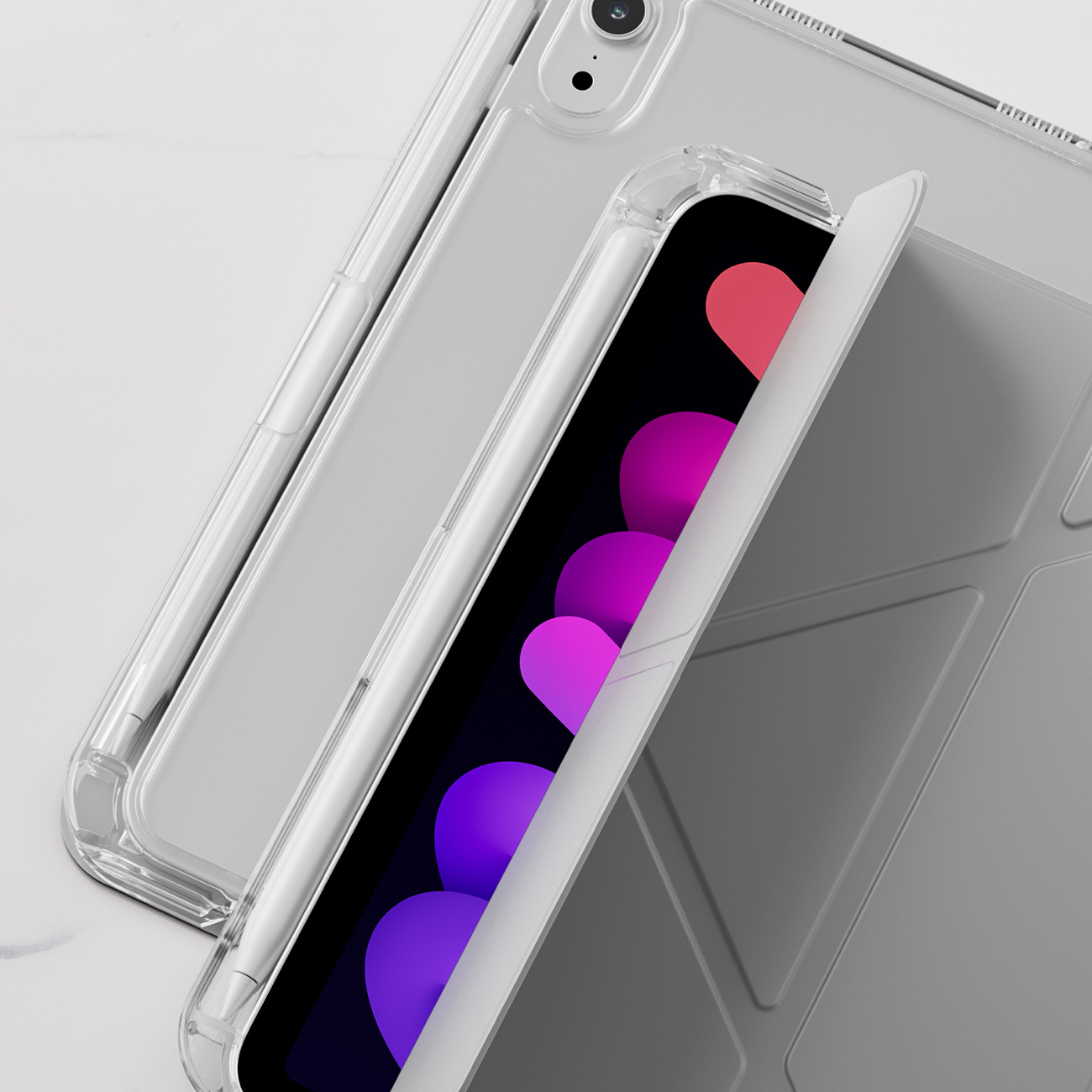 Apsauginis Dėklas Su Stovu "ipad 11'' 2025" - šviesiai Pilkas
