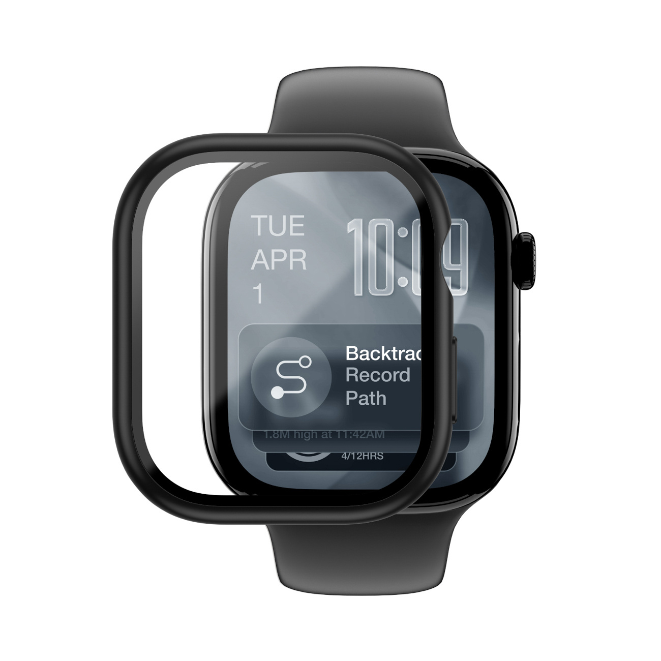 Apsauginis Stiklas Su Dėklu, Skirtas "apple Watch Series 11" 46 Mm "radix" - Juodas