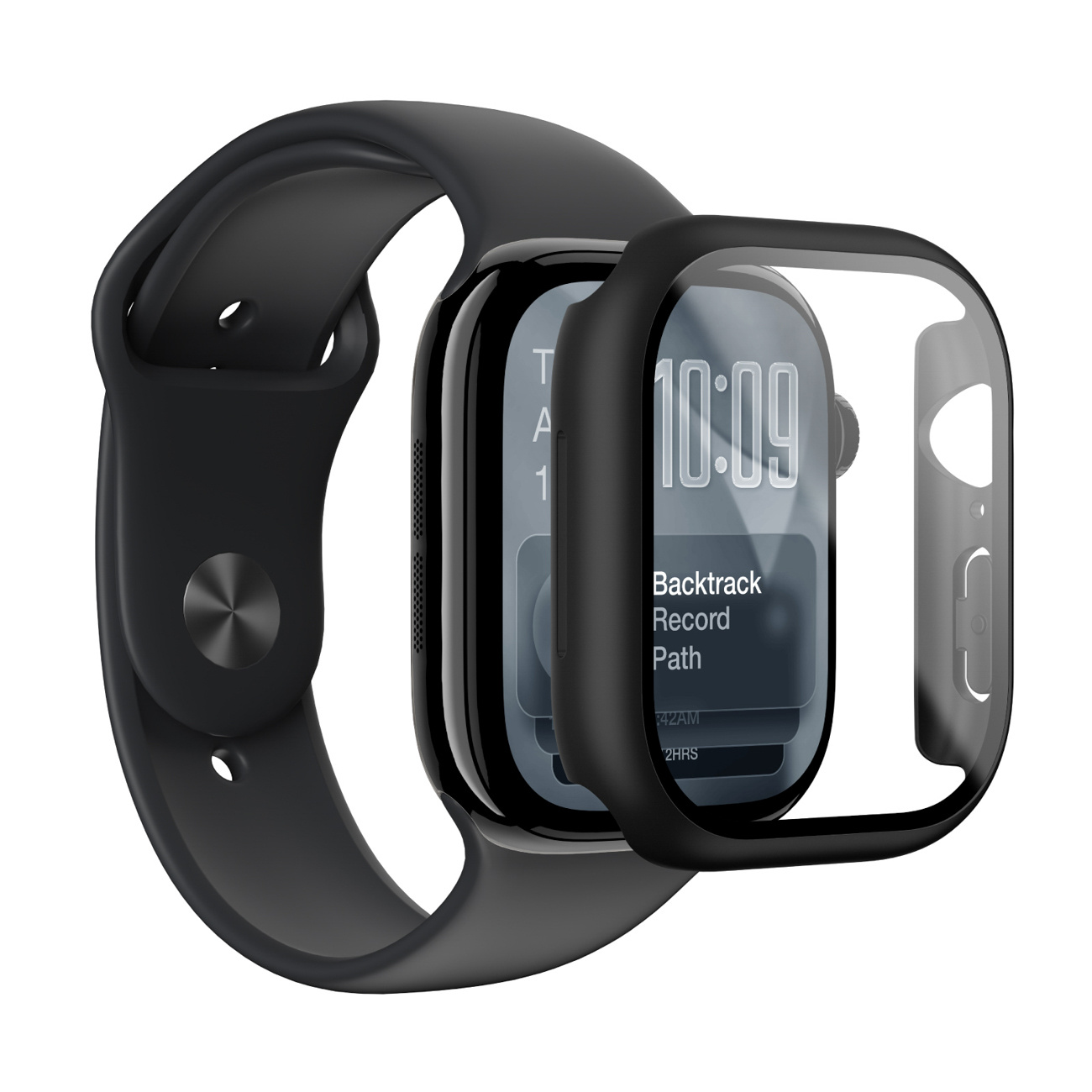 Apsauginis Stiklas Su Dėklu, Skirtas "apple Watch Series 11" 46 Mm "radix" - Juodas