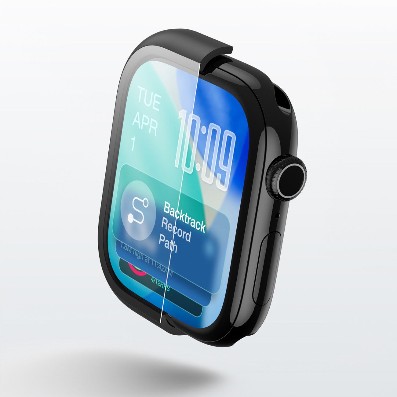 Apsauginis Stiklas Su Dėklu, Skirtas "apple Watch Series 11" 46 Mm "radix" - Juodas