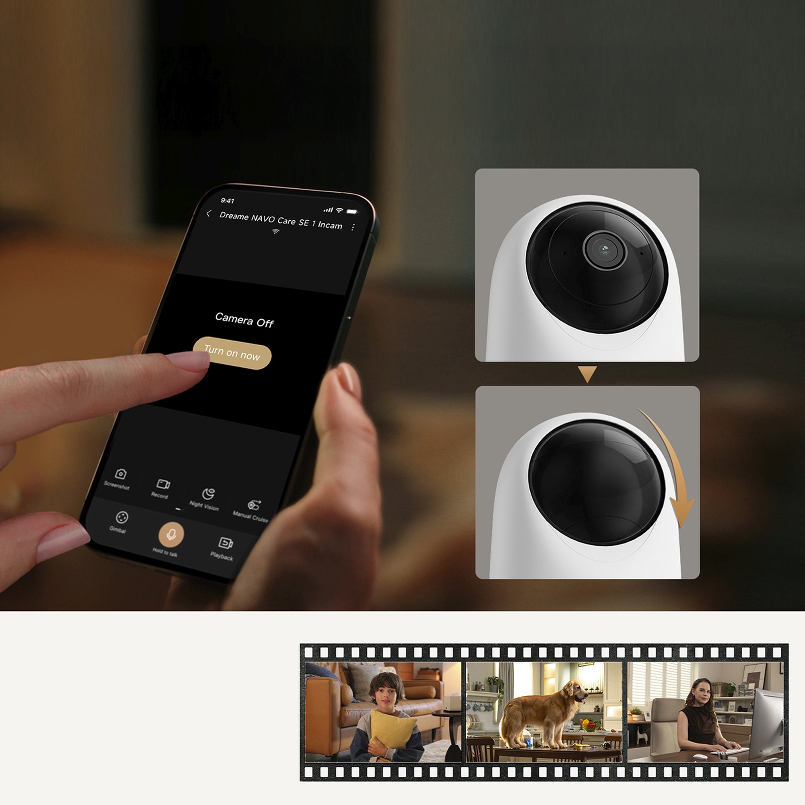Vidaus Stebėjimo Kamera 1080p Ir "wi-fi" "bluetooth" - Balta