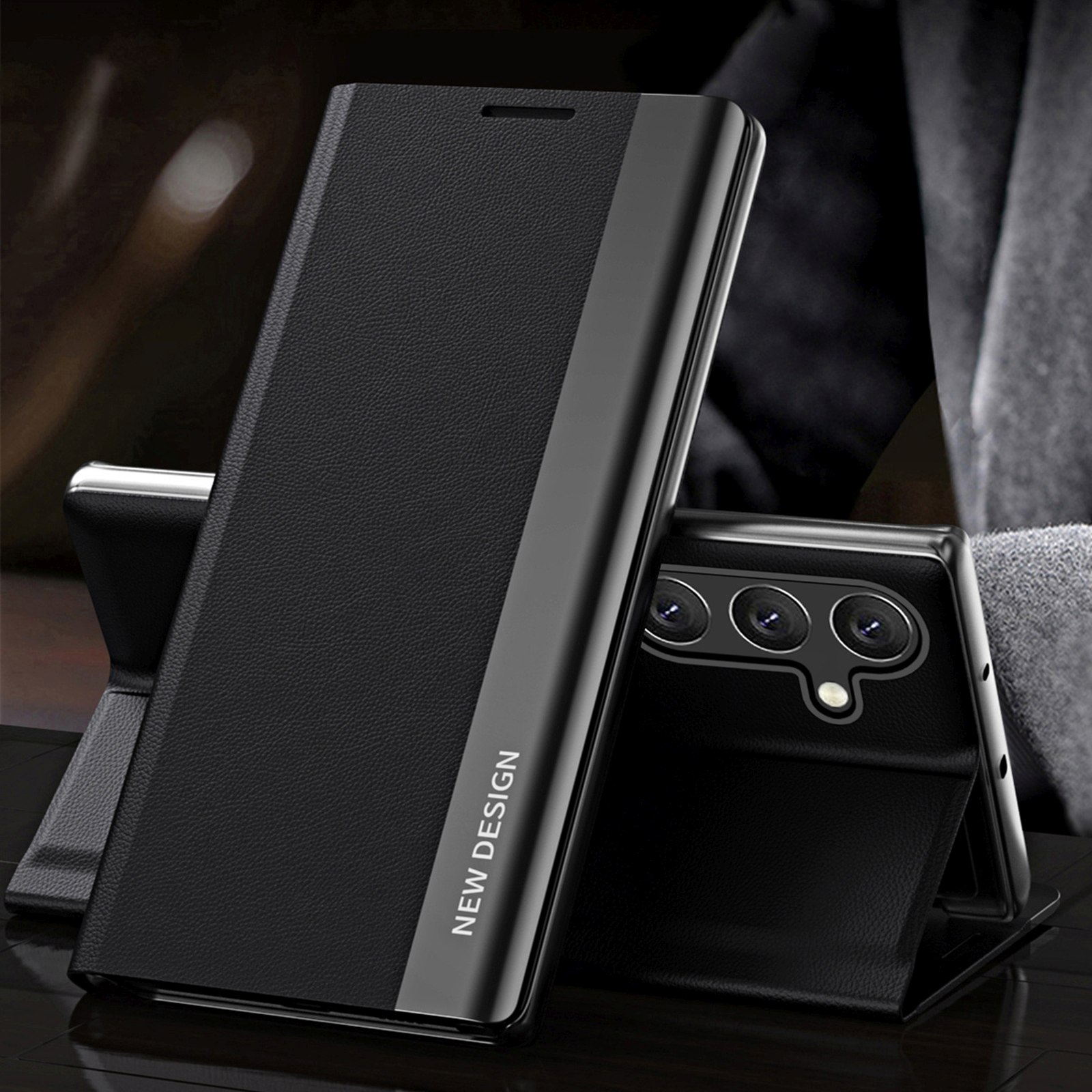 Dėklas Su Atvartu Ir Stovu "samsung Galaxy S25+ Sleep Case Pro" - Juodas