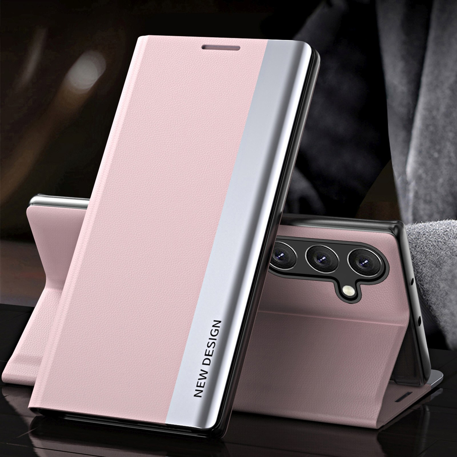 Dėklas Su Atvartu Ir Stovu "samsung Galaxy S25+ Sleep Case Pro" - Rožinis