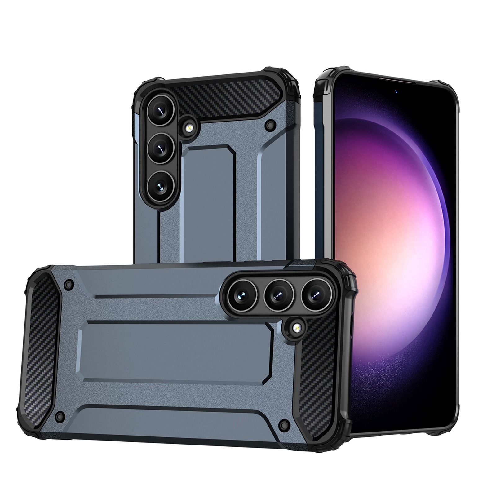 šarvuotas Hibridinis Dėklas "samsung Galaxy S24 Fe Hybrid Armor" - Mėlynas