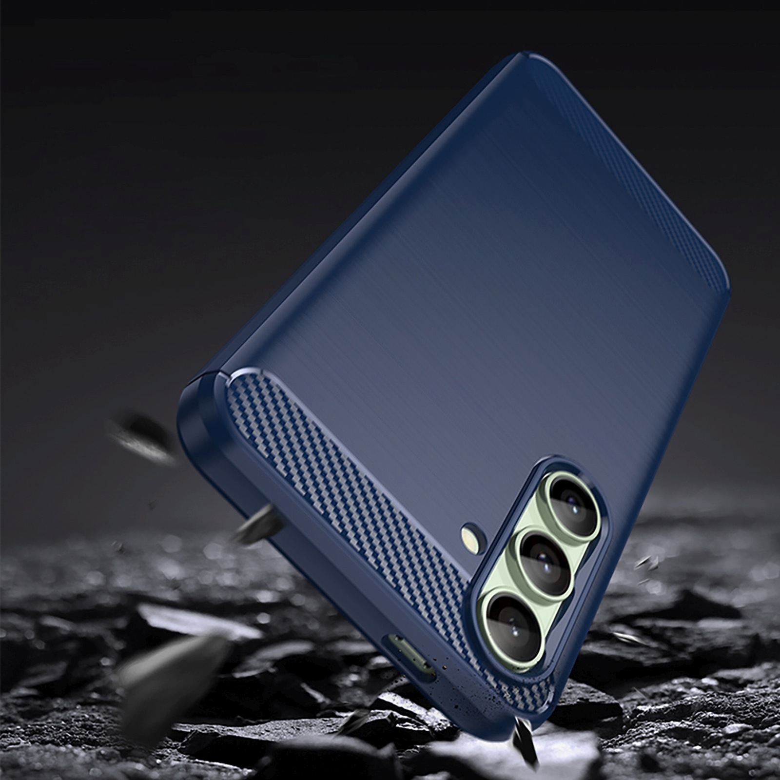 Silikoninė įmautė "samsung Galaxy S24 Fe Carbon" Dėklui - Mėlyna