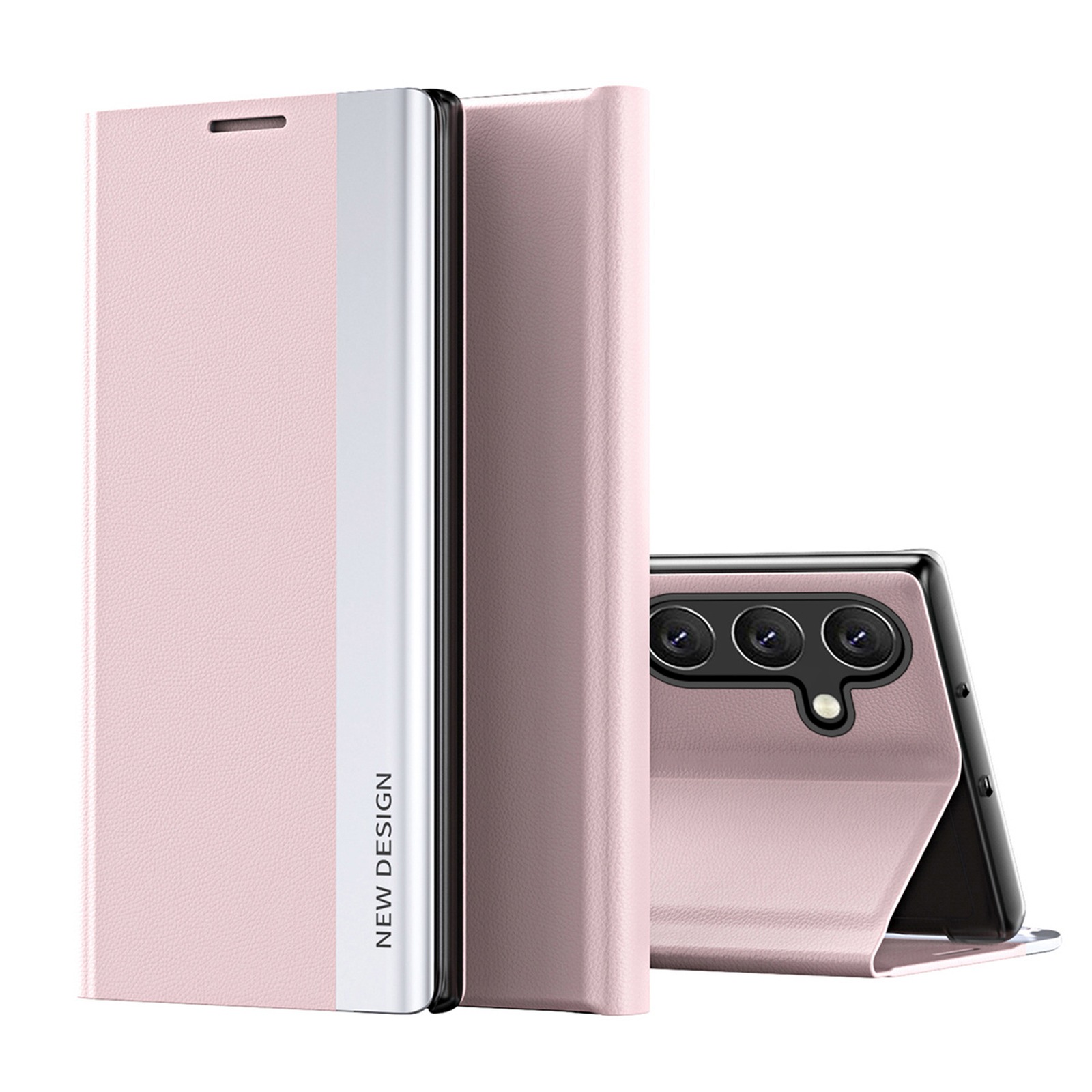 Dėklas Su Atlenkiamu Dangteliu Ir Stovu "samsung Galaxy A36 Sleep Case Pro" - Rožinis