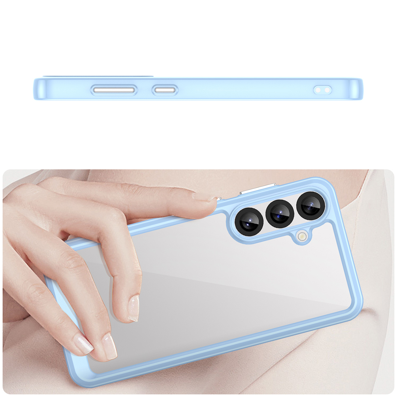 Dėklas Su Lanksčiu Rėmeliu, Skirtas "samsung Galaxy A36 Outer Space Case" - Mėlynas