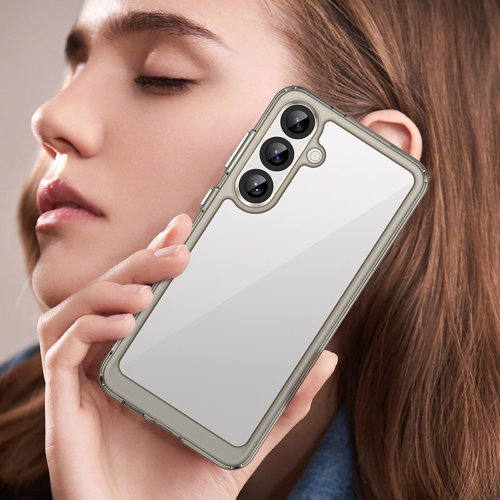 Dėklas Su Lanksčiu Rėmeliu, Skirtas "samsung Galaxy A36", "outer Space Case" - Skaidrus, Juodas