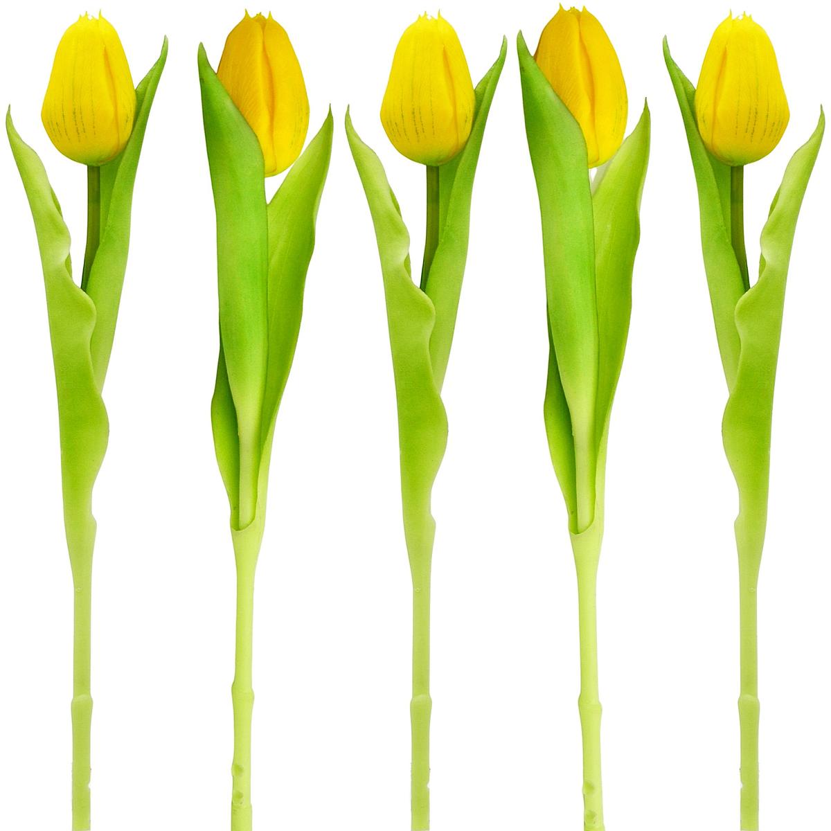 Geltona Tulpė 31 Cm Gyva Pavasario Dekoracija