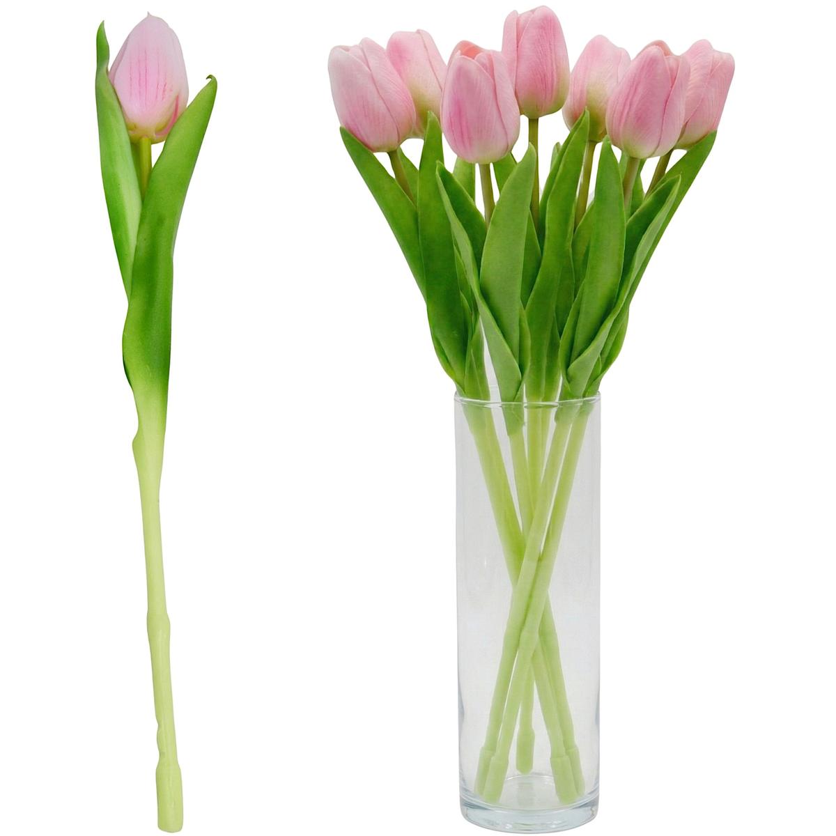Rožinė Tulpė 31 Cm Kaip Gyva Pavasario Dekoracija