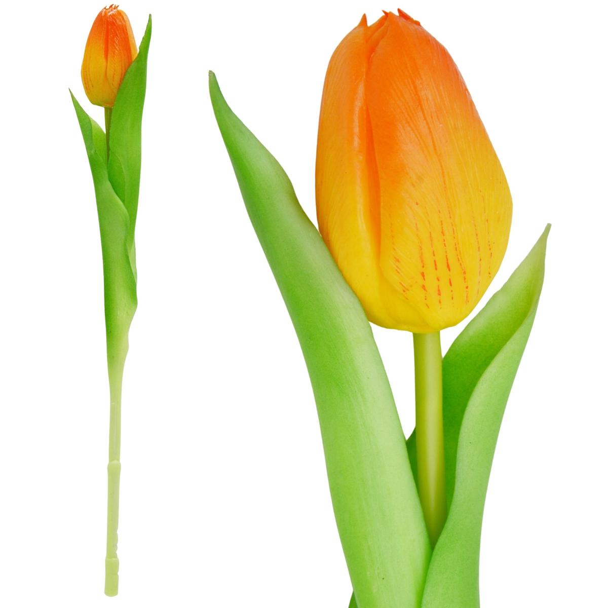 Oranžinė Tulpė 31 Cm Gyva Pavasario Dekoracija