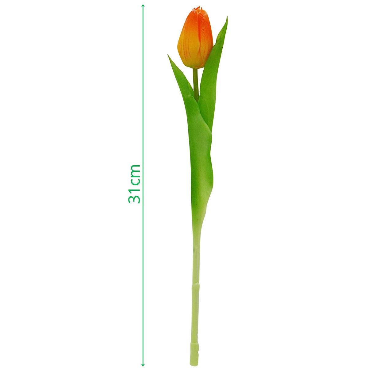 Oranžinė Tulpė 31 Cm Gyva Pavasario Dekoracija