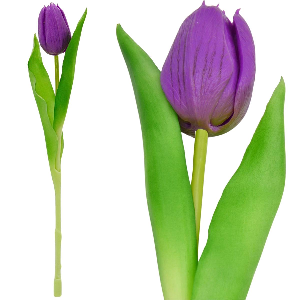 Tulpė Violetinė 31cm Kaip Gyva Pavasario Dekoracija