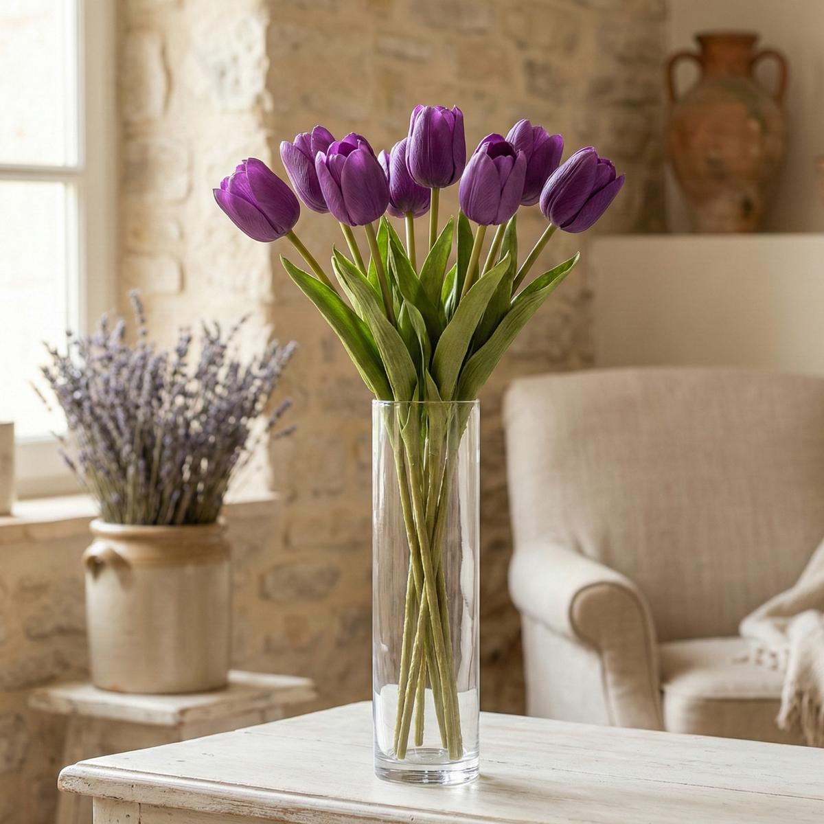 Tulpė Violetinė 31cm Kaip Gyva Pavasario Dekoracija