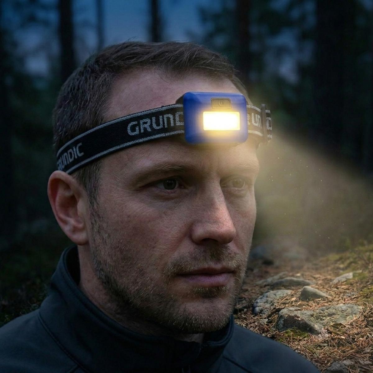 Led Cob Turistinis Priekinis žibintas Grundig - Mėlynas