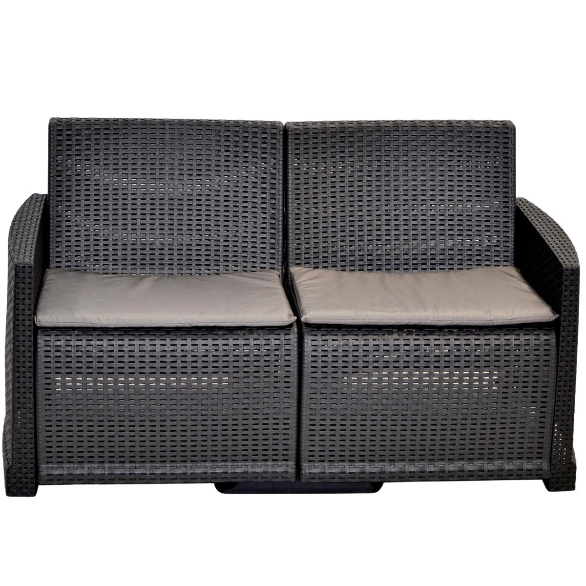 Svetainės Baldų Komplektas 2 Foteliai + Sofa + Staliukas Como