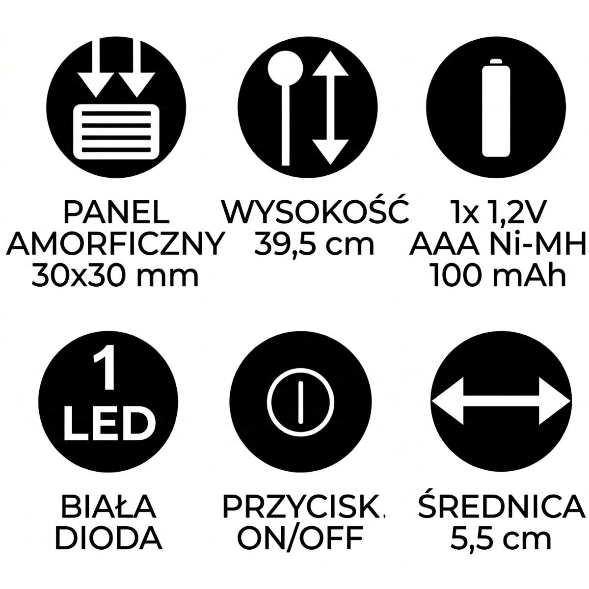 Saulės Lempa 5,5x39,5 Cm Prizmė Inox