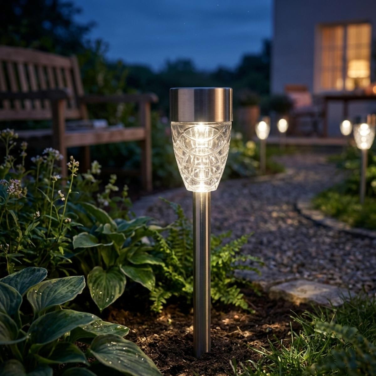 Saulės Lempa 5,5x39,5 Cm Prizmė Inox