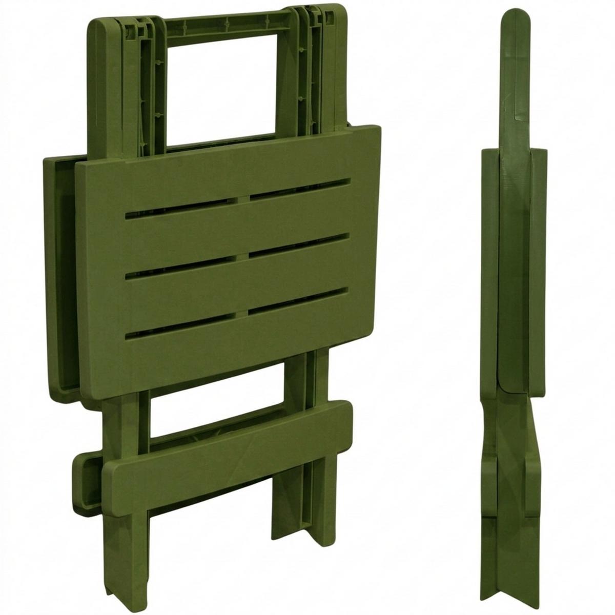 Plastikinis Sudedamasis Sodo Stalas 44x44x50cm žalia