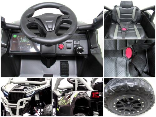 Kawasaki Teryx Grey įkraunamas 4x4 Eva Odos Rc Baterija Ličio Jonų Automobilis