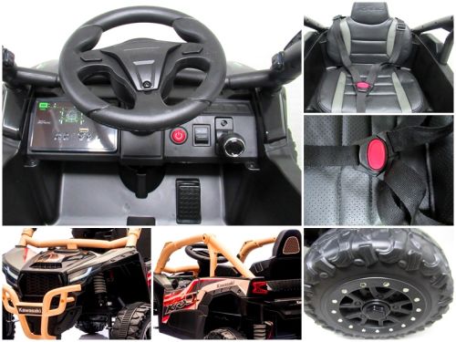 Kawasaki Teryx Khaki Akumuliatoriaus Automobilis 4x4 Eva Leather Rc Akumuliatoriaus Ličio Jonų Baterija