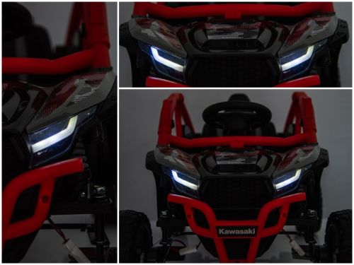 Kawasaki Teryx Red 4x4 Eva Leather Rc Baterija Ličio Jonų Automobilis