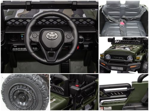 Toyota Fj Cruiser Green, 4x4 Minkšta Sėdynė Pilot Licencija Ličio Jonų Akumuliatorius