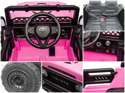 Toyota Fj Cruiser Pink 4x4 Minkšta Sėdynė Pilot Licencija Ličio Jonų Akumuliatorius