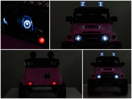 Toyota Fj Cruiser Pink 4x4 Minkšta Sėdynė Pilot Licencija Ličio Jonų Akumuliatorius
