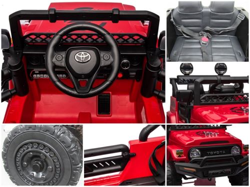 Toyota Fj Cruiser Raudona, 4x4 Minkšta Sėdynė Piloto Licencija Ličio Jonų Akumuliatorius