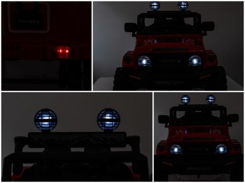 Toyota Fj Cruiser Raudona, 4x4 Minkšta Sėdynė Piloto Licencija Ličio Jonų Akumuliatorius