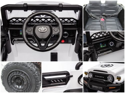 "toyota Fj Cruiser" Baltos Spalvos 4x4 Minkšta Sėdynė Pilotui Licencija Ličio Jonų Akumuliatorius