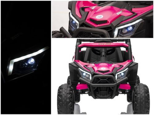 Utv2 R-sport Pink Battery 4x4 Eva Leather Nuotolinio Valdymo Pultas Li-ion Baterija