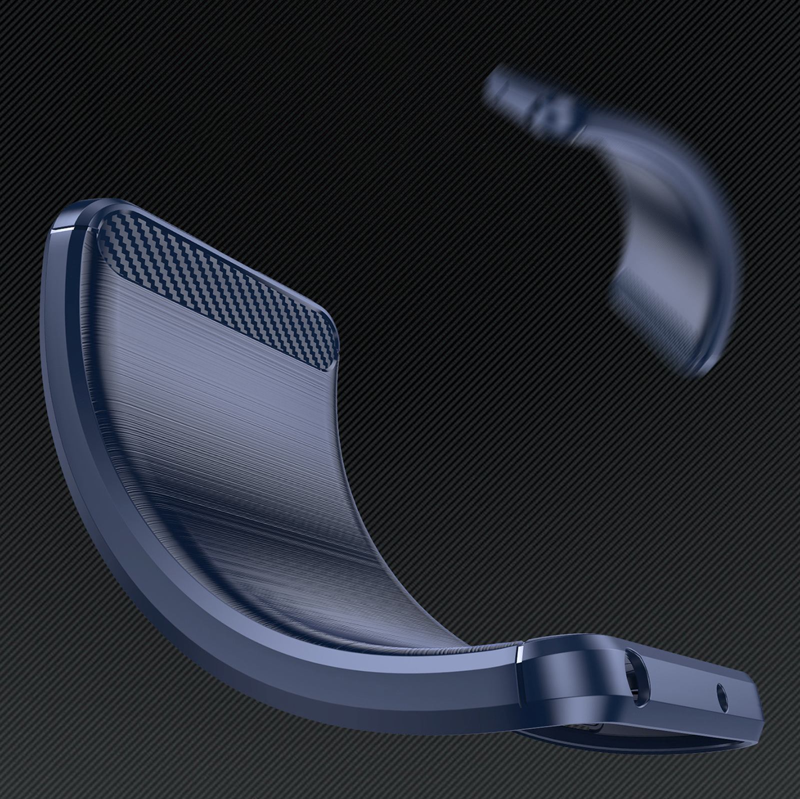 Silikoninė įmautė "samsung Galaxy S25 Carbon Case" - Mėlyna