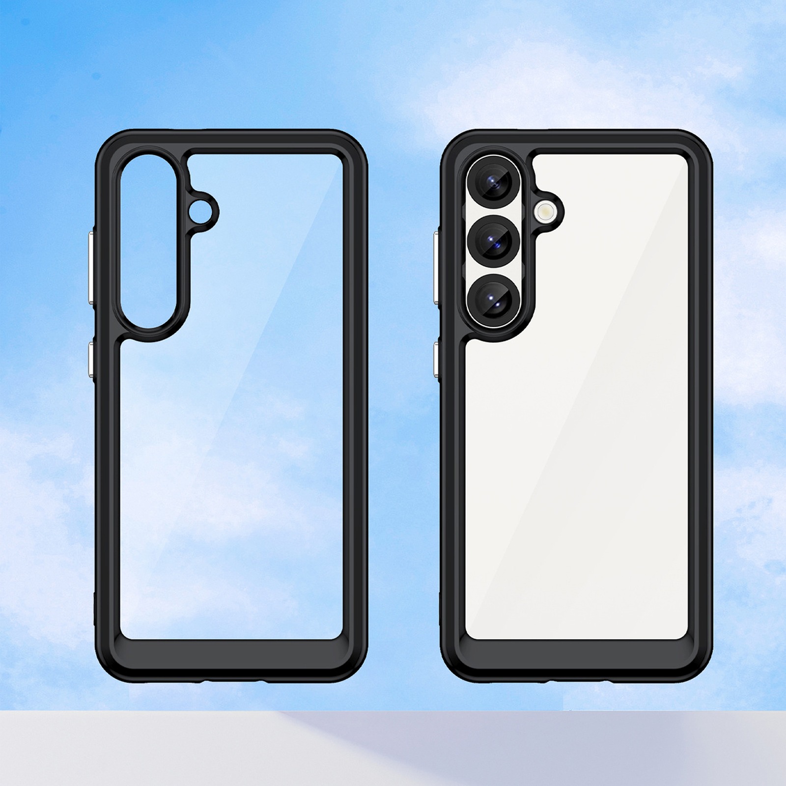 Silikoninė įmautė Su Geliniu Rėmeliu, Skirta "samsung Galaxy S25 Outer Space Case" - Juoda