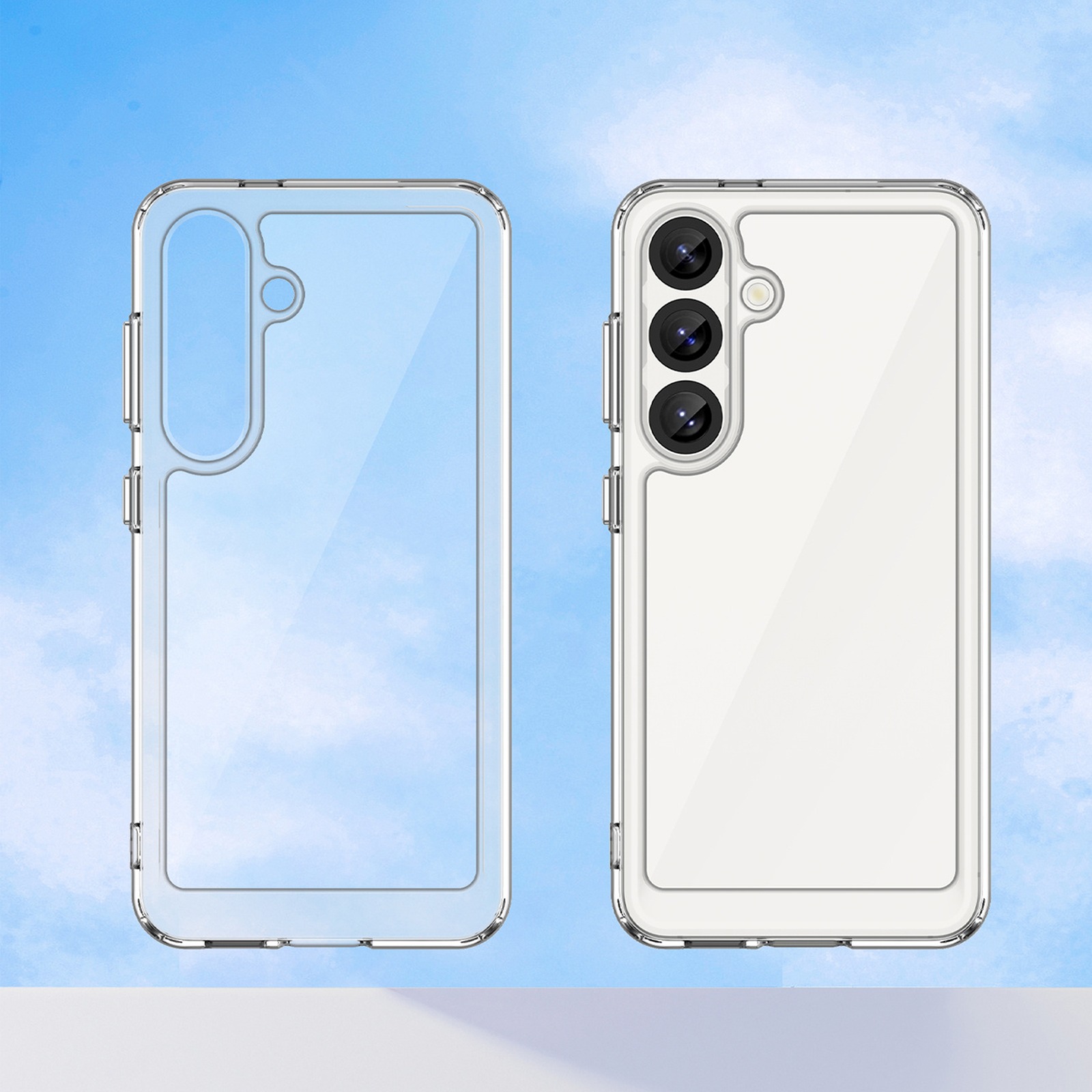 Silikoninė įmautė Su Geliniu Rėmeliu "samsung Galaxy S25 Outer Space Case" - Skaidri