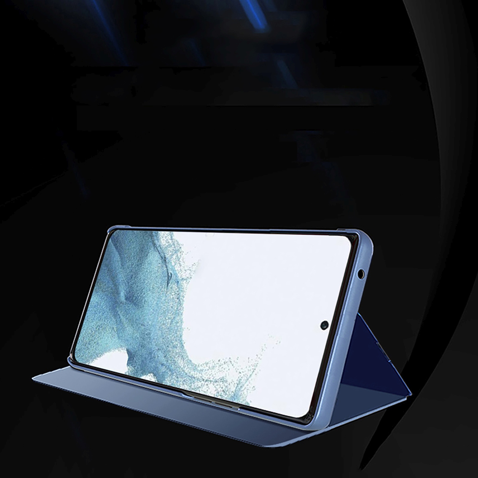 Dėklas Su Atlenkiamuoju Dangteliu, Skirtas "samsung Galaxy S25+ Clear View Case" - Mėlynas