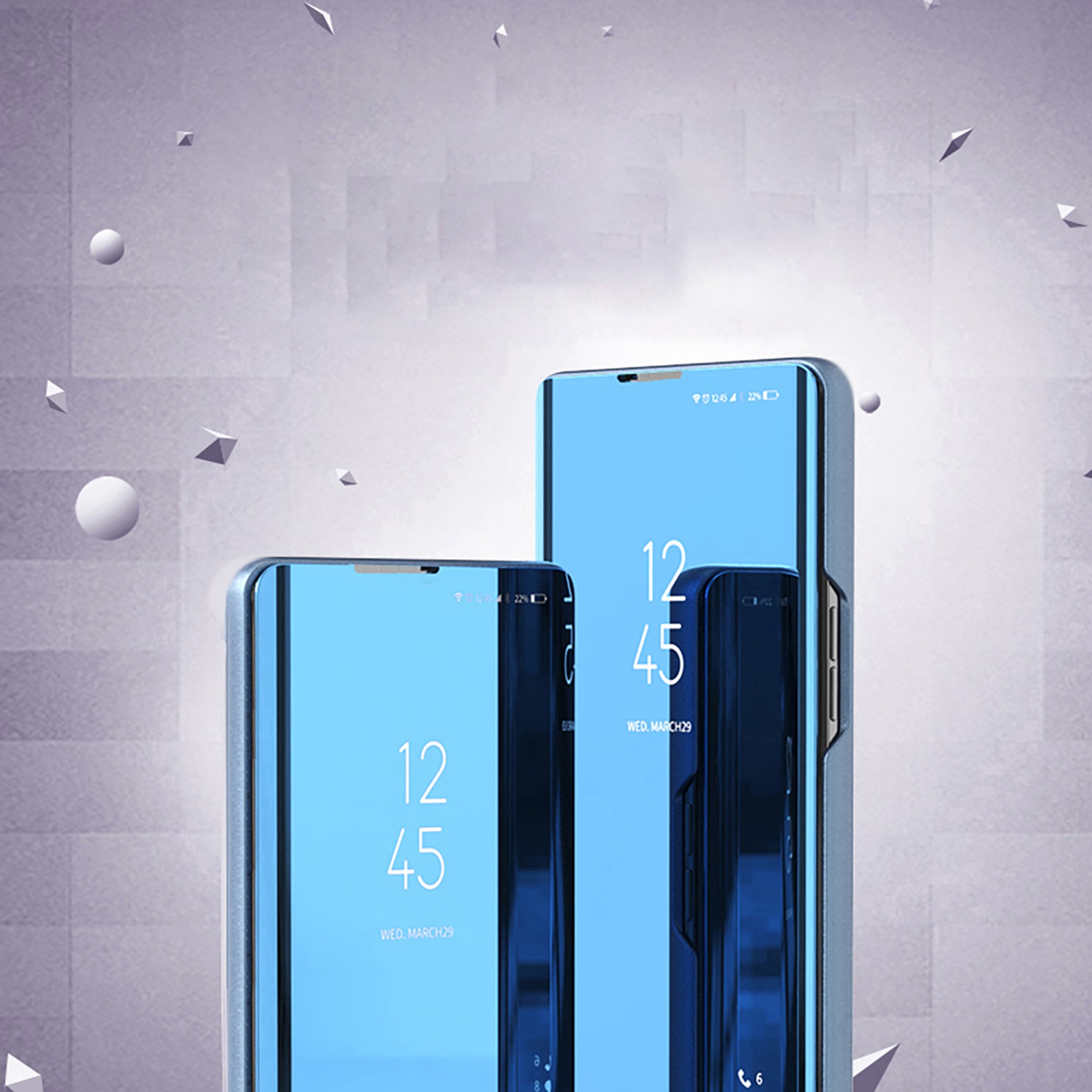 Dėklas Su Atlenkiamuoju Dangteliu, Skirtas "samsung Galaxy S25+ Clear View Case" - Mėlynas