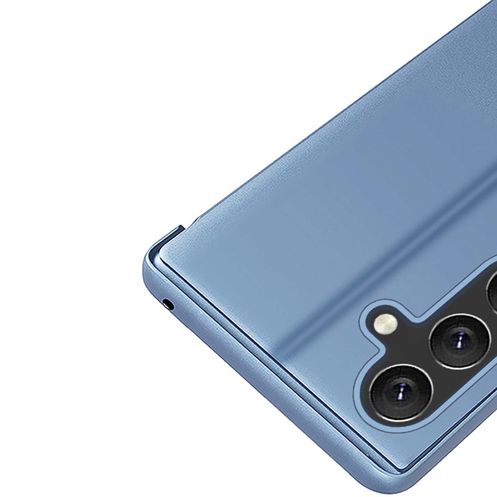 Dėklas Su Atlenkiamuoju Dangteliu, Skirtas "samsung Galaxy S25+ Clear View Case" - Mėlynas