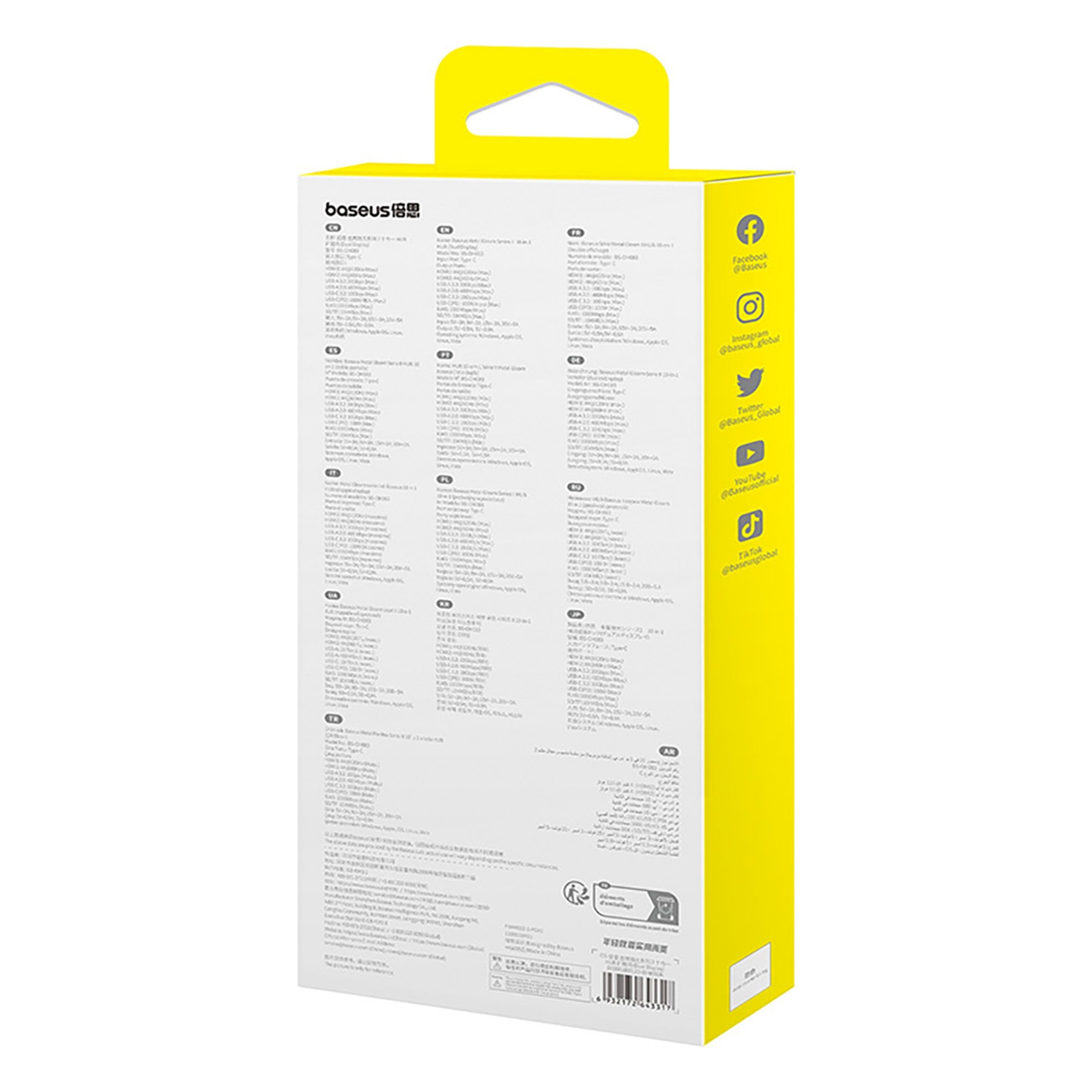 Hub Adapteris 10in1 Hdmi Usb-a Usb-c Rj45 Sd Tf - Pilkas