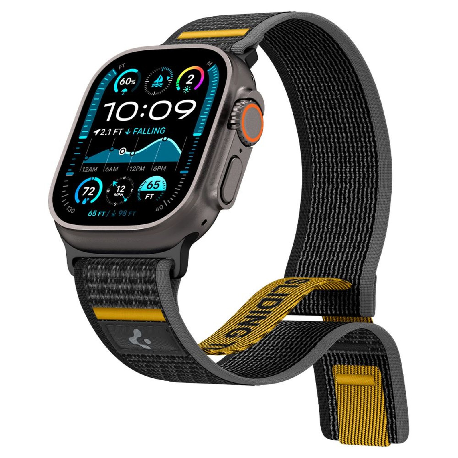 Dirželis "apple Watch" 44 / 45 / 46 / 49 Mm "athlex Air" - Juodas