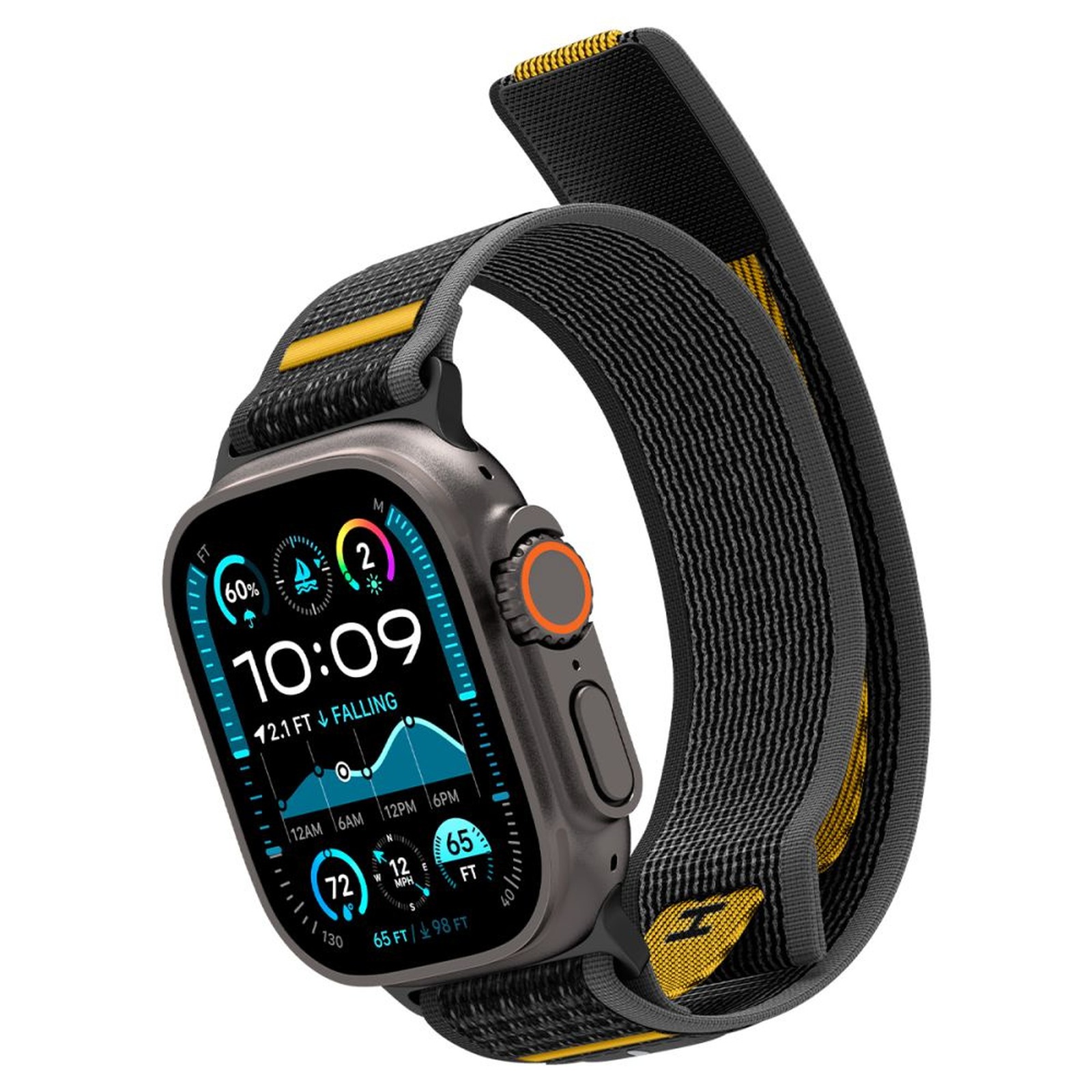 Dirželis "apple Watch" 44 / 45 / 46 / 49 Mm "athlex Air" - Juodas