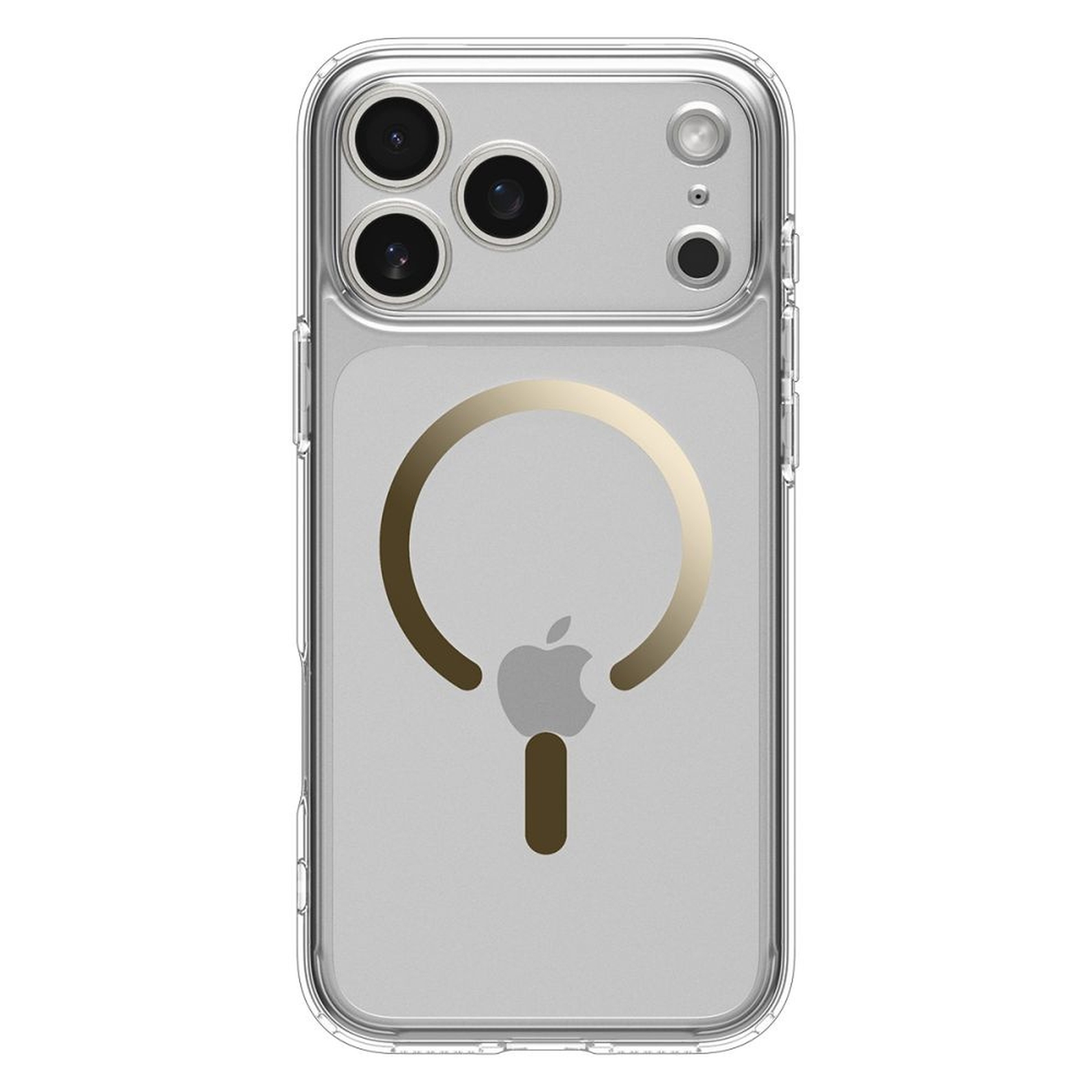Dėklas "iphone 17 Pro Max Ultra Hybrid Magsafe" - Skaidrus Auksinis
