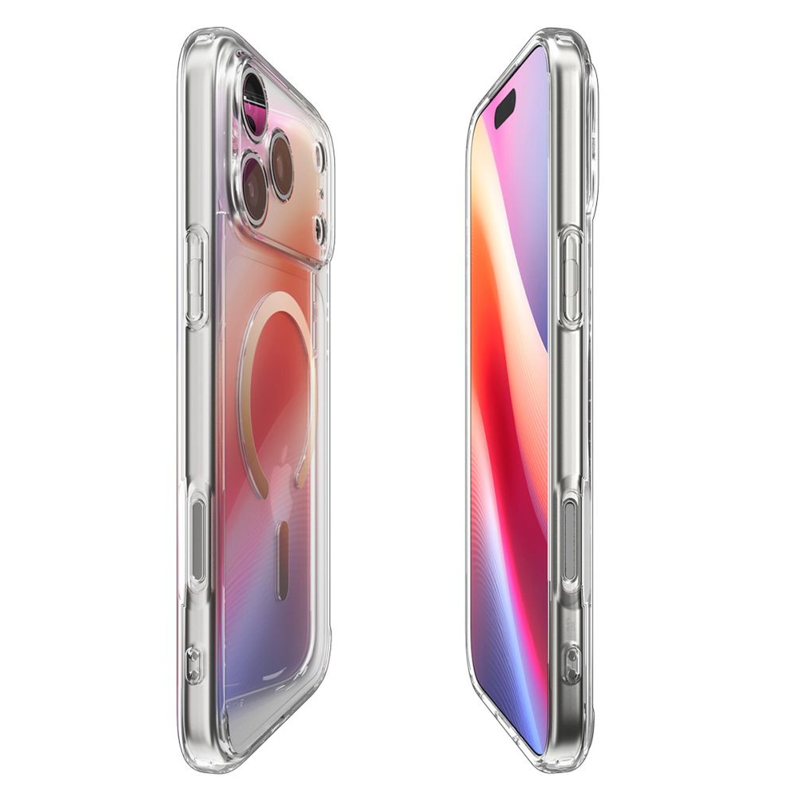 Dėklas "iphone 17 Pro Max Ultra Hybrid Magsafe" - Skaidrus Auksinis